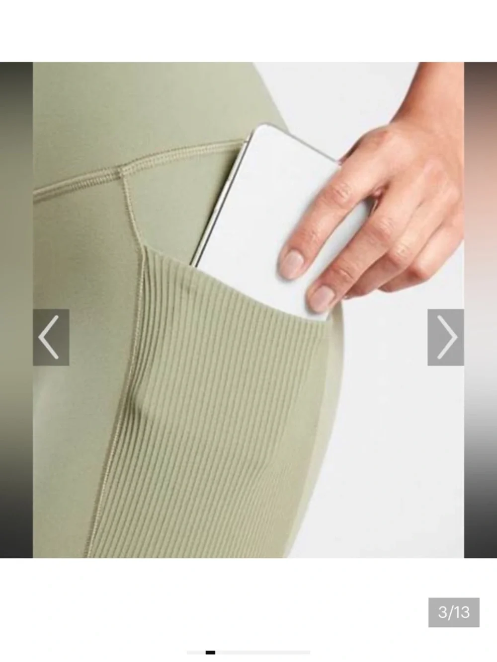 Athleta Olive Sage High-Rise Seam Detail Leggings with Cutout Accents - Picture 7 of 14